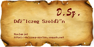 Délczeg Szolón névjegykártya